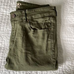 Army green jeggings